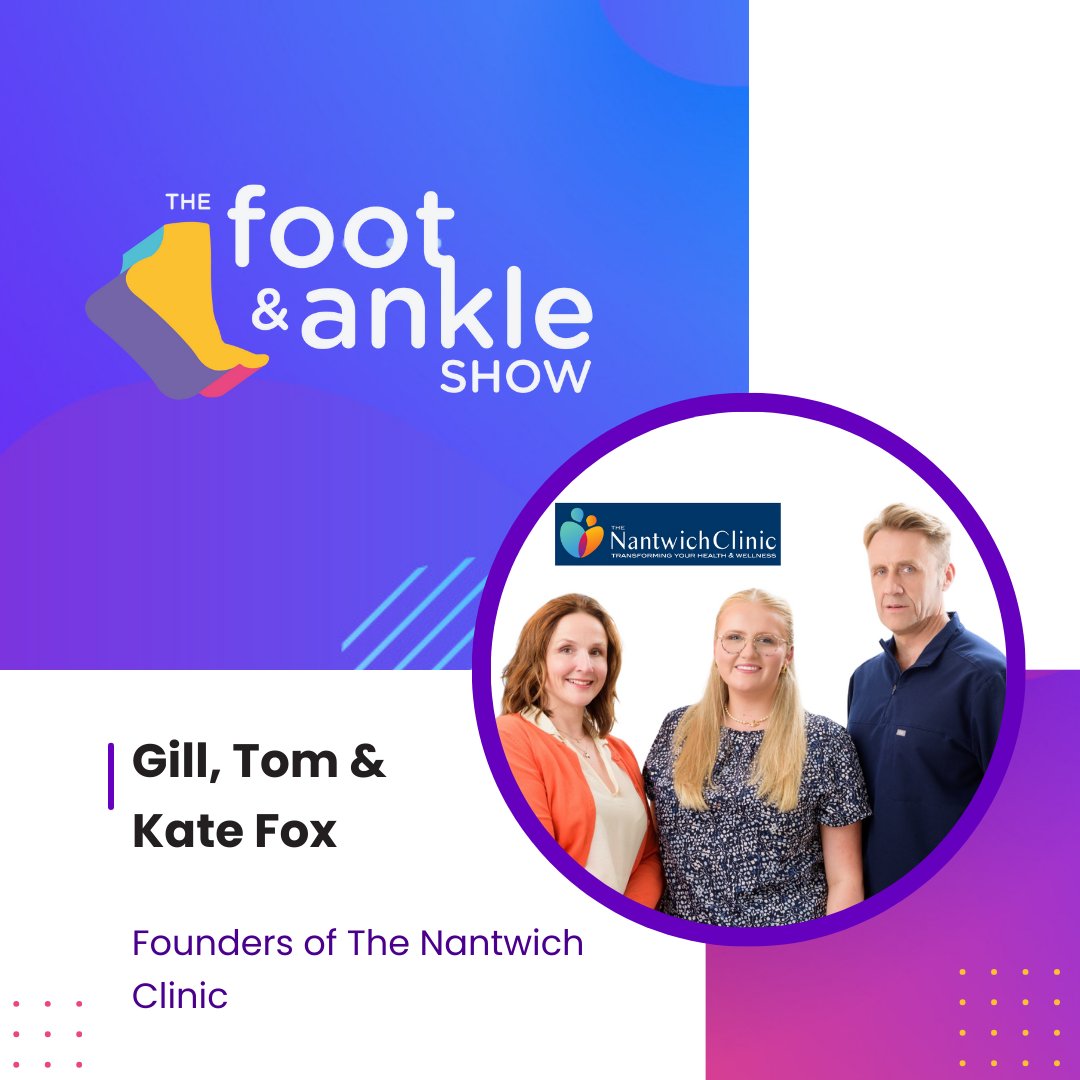 📣 Announcing Gill, Tom &amp; Kate Fox as speakers at #FAShow2025! 🏆

Founders of The Nantwich Clinic, they’ve transformed a one-room practice into a multi-award-winning health hub. 

📅 4–5 Feb 2025 | 🎟 footandankleshow.com