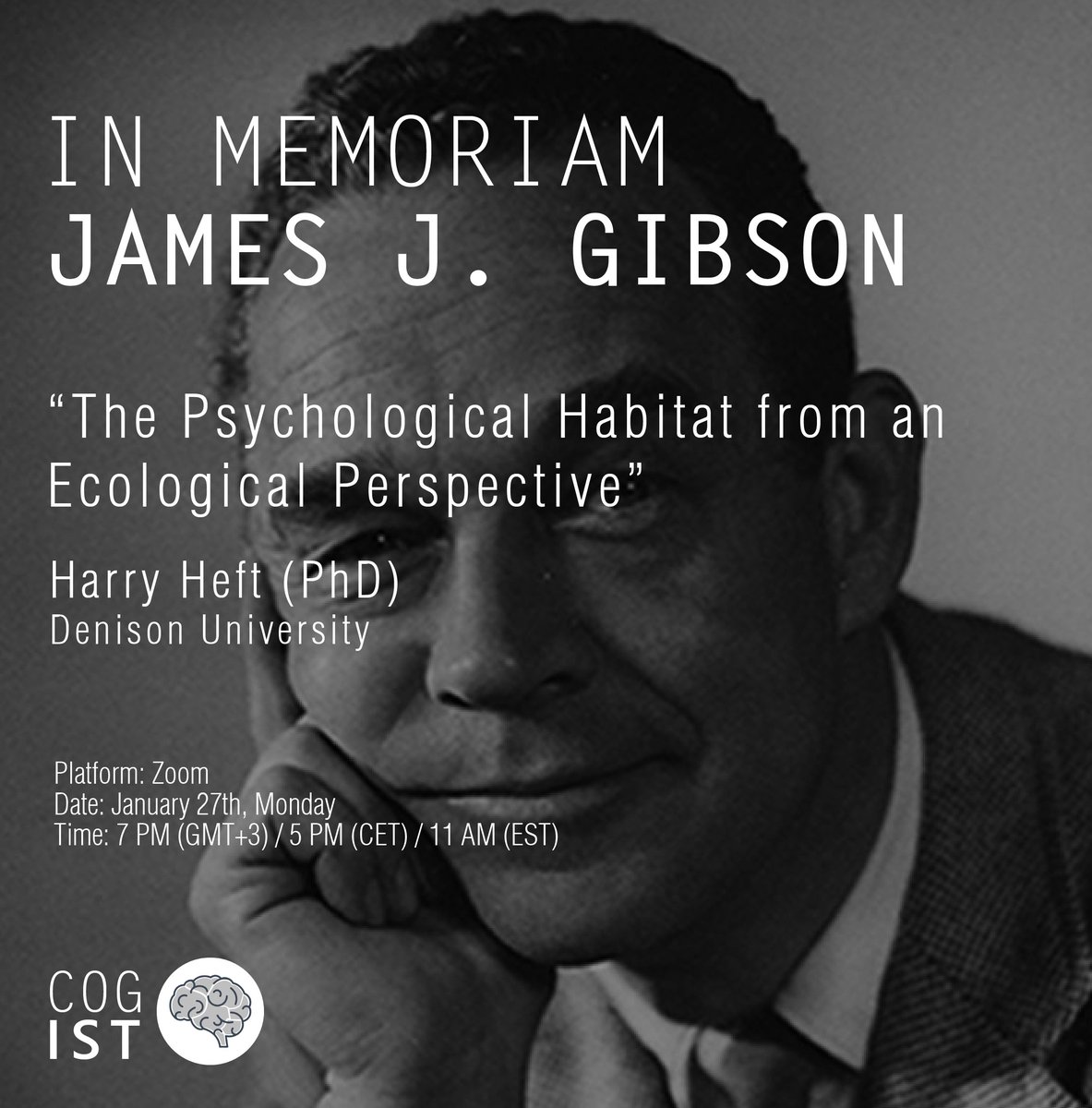 CogIST @cogist.bsky.social (@cog_ist) on Twitter photo James J. Gibson was born on January 27, 1904 and made groundbreaking contributions to psychology during his 84-year life. Primarily working in perception and ecological psychology, Gibson revolutionized the field with his theory of affordances, which emphasized the direct James J. Gibson was born on January 27, 1904 and made groundbreaking contributions to psychology during his 84-year life. Primarily working in perception and ecological psychology, Gibson revolutionized the field with his theory of affordances, which emphasized the direct