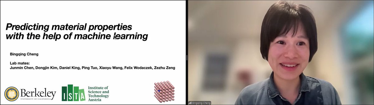 SPP 2363 (@spp2363) on Twitter photo Need to predict material properties? 🔮🧪
<a href="/ChengBingqing/">Bingqing Cheng</a> is now presenting at the #7thMML #Symposium! Learn how she combines statistical mechanics & #MachineLearning interatomic potentials to compute phase diagrams, chemical potentials, and reactions on surfaces! 🤖✨ Need to predict material properties? 🔮🧪
<a href="/ChengBingqing/">Bingqing Cheng</a> is now presenting at the #7thMML #Symposium! Learn how she combines statistical mechanics & #MachineLearning interatomic potentials to compute phase diagrams, chemical potentials, and reactions on surfaces! 🤖✨