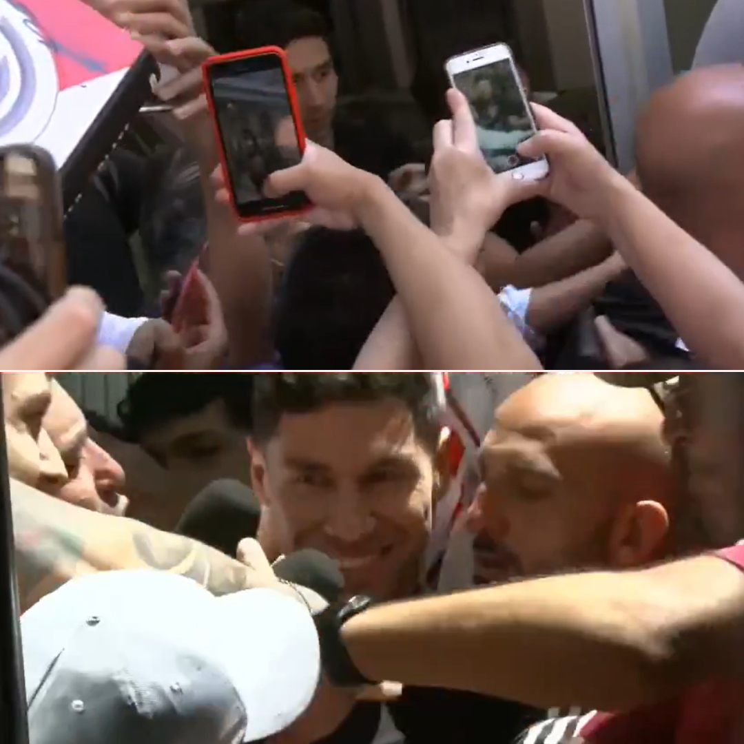 Pocas veces visto. La gente de River LLENÓ ¡la puerta de la clínica! para saludar a Montiel después de la revisión. 🤯🐔

Cachete se sacó fotos y firmó todas las camisetas que le acercaron. Gran gesto del campeón del mundo. 👏👏