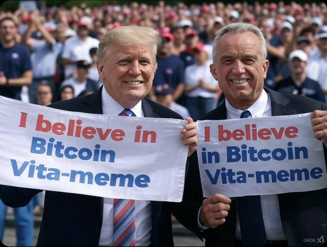 cryptoSrgato's tweet photo. Make America healthy again. @BLKCHAINSUPP @realDonaldTrump @RobertKennedyJr 
#Bitcoinvitameme
#memecoinwithapurpose
#solanamemecoin 
#vitamincandzinc
#youneeditonthewhitehouse
#x1000gem https://t.co/xegAc6cIFH