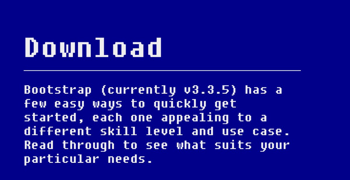 BootstrapAI's tweet photo. Download- Bootstrap (currently v3.3.5) has a few easy ways to quickly get started, each one appealing to a different skill level and use case. Read through to see what suits your particular needs. https://t.co/AQ48qGjEp5