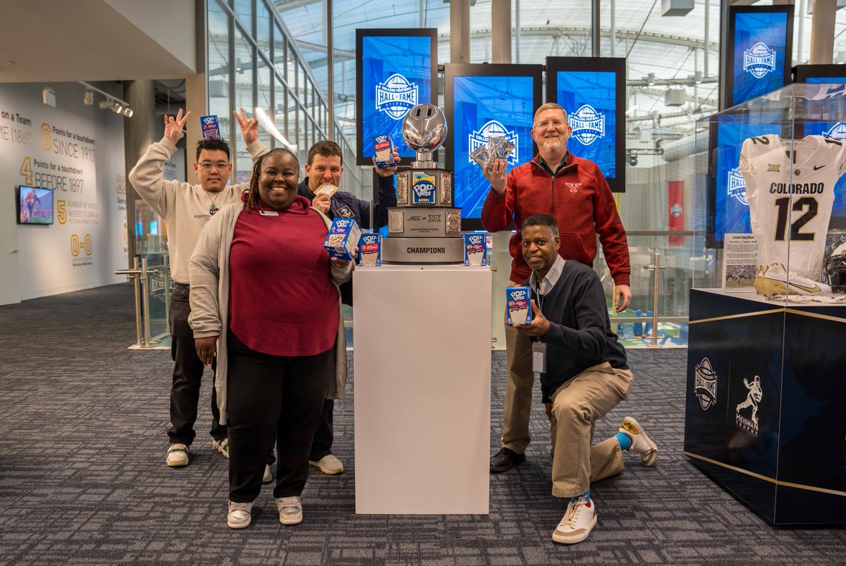 Pop-Tarts Bowl (@poptartsbowl) on Twitter photo ๐จ The Pop-Tarts Bowl trophy is headed to the Hall! ๐จ
Leading up to the <a href="/CFBPlayoff/">College Football Playoff</a> #NationalChampionship, you can see our iconic trophy in person at the <a href="/cfbhall/">College Football Hall of Fame</a> in Atlanta. It will be on display through March, as part of a temporary exhibit on National Championship history. ๐จ The Pop-Tarts Bowl trophy is headed to the Hall! ๐จ
Leading up to the <a href="/CFBPlayoff/">College Football Playoff</a> #NationalChampionship, you can see our iconic trophy in person at the <a href="/cfbhall/">College Football Hall of Fame</a> in Atlanta. It will be on display through March, as part of a temporary exhibit on National Championship history.