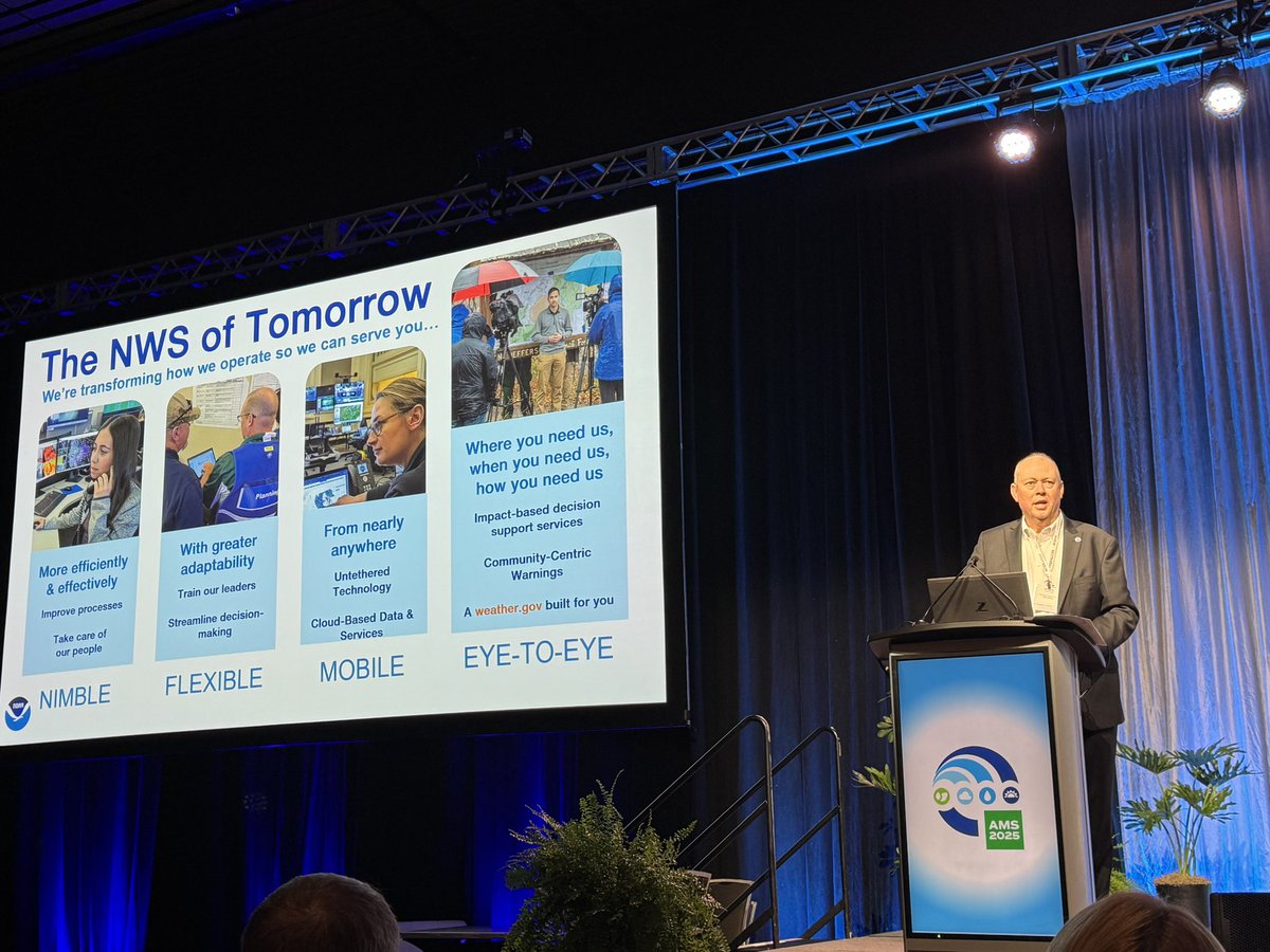 NWS Director (@nwsdirector) on Twitter photo Wrapping up an incredible week at the
<a href="/ametsoc/">American Meteorological Society</a> annual meeting! The weather community has never been more unified in our efforts to property lives, property and enhance our national economy. More work remains to be done, and I’m excited for the future of our field
and the <a href="/NWS/">National Weather Service</a> Wrapping up an incredible week at the
<a href="/ametsoc/">American Meteorological Society</a> annual meeting! The weather community has never been more unified in our efforts to property lives, property and enhance our national economy. More work remains to be done, and I’m excited for the future of our field
and the <a href="/NWS/">National Weather Service</a>