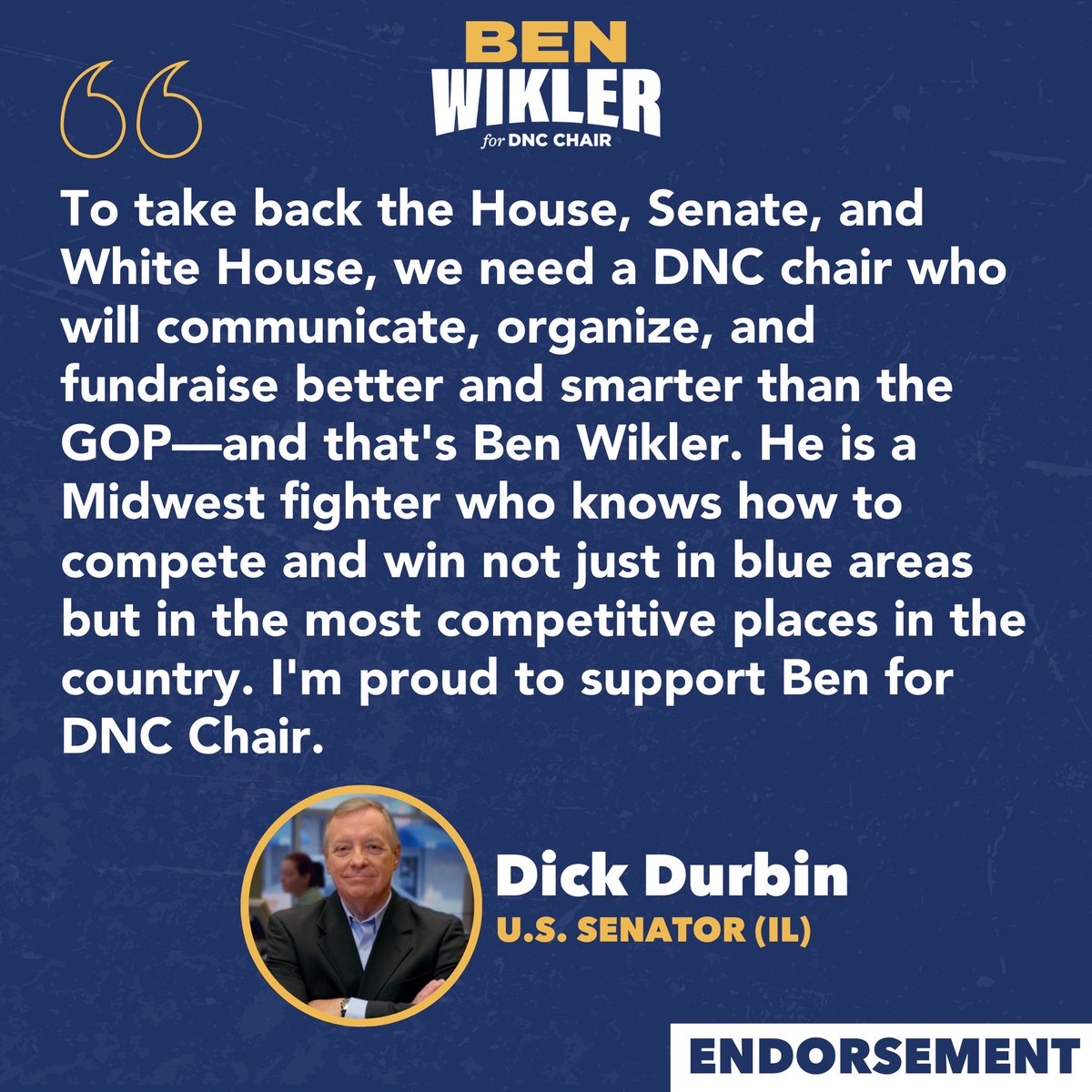 I'm proud to support <a href="/benwikler/">Ben Wikler</a> for DNC Chair.