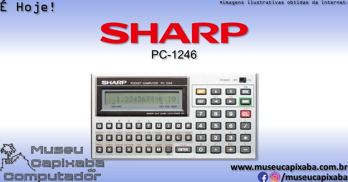 museucapixaba's tweet photo. É hoje! O Sharp Pocket Computer PC-1246 de 1984.

+em https://t.co/2ly64NgbIP

#MuseuCapixaba #mcc #éhoje #museu #Tecnologia #Sharp #SharpCorporation #SHARPPC1211 #SharpPC1246 #SharpPocketComputer #PocketComputer #RadioShack #SC61720D #TRS80 #TRS80PocketComputer https://t.co/01JMqwYmtC