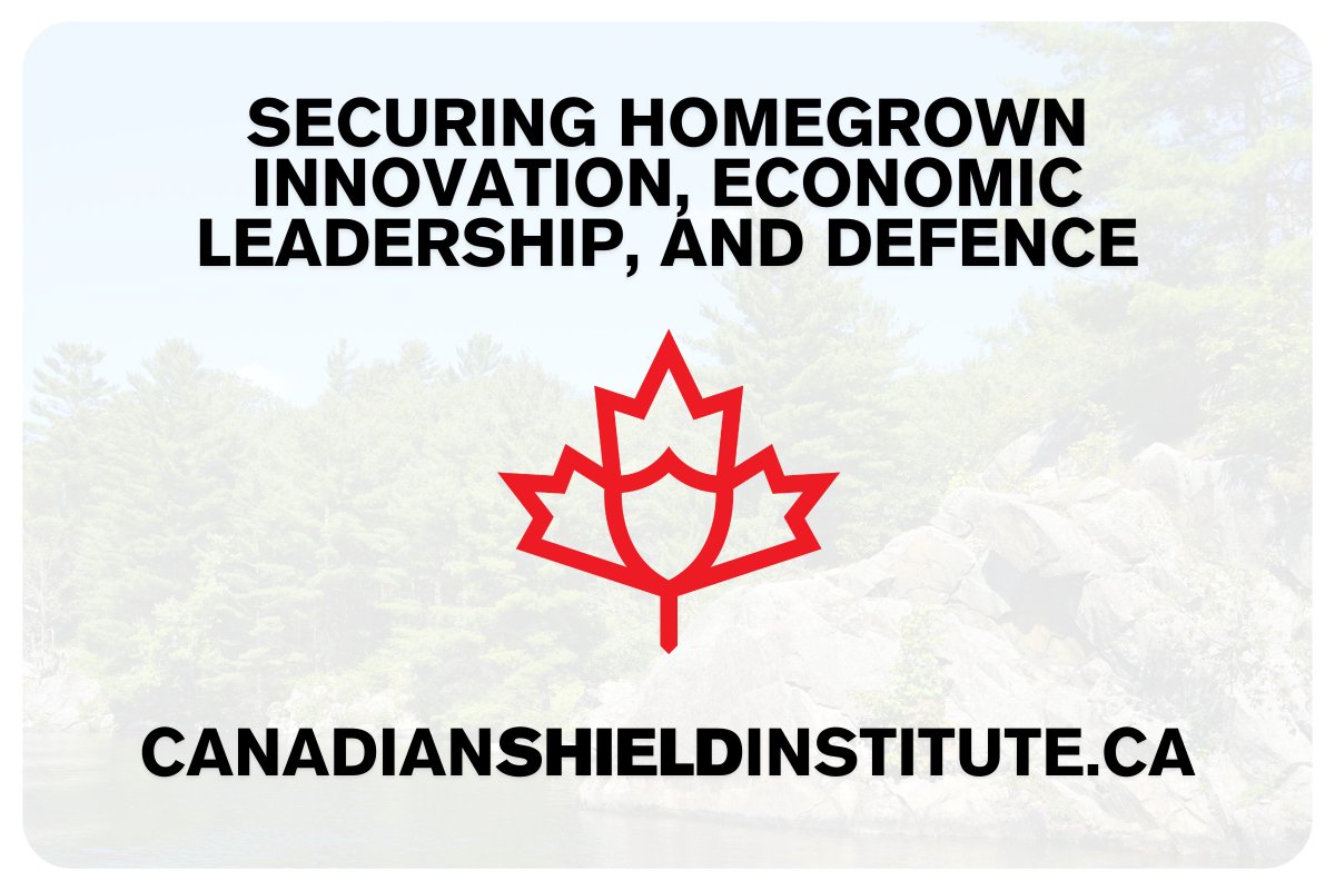 Today we launch The Canadian SHIELD Institute at a pivotal moment, as Canada grapples with significant challenges to its sovereignty, productivity, and economic resilience. Learn how we're meeting the moment at canadianshieldinstitute.ca.