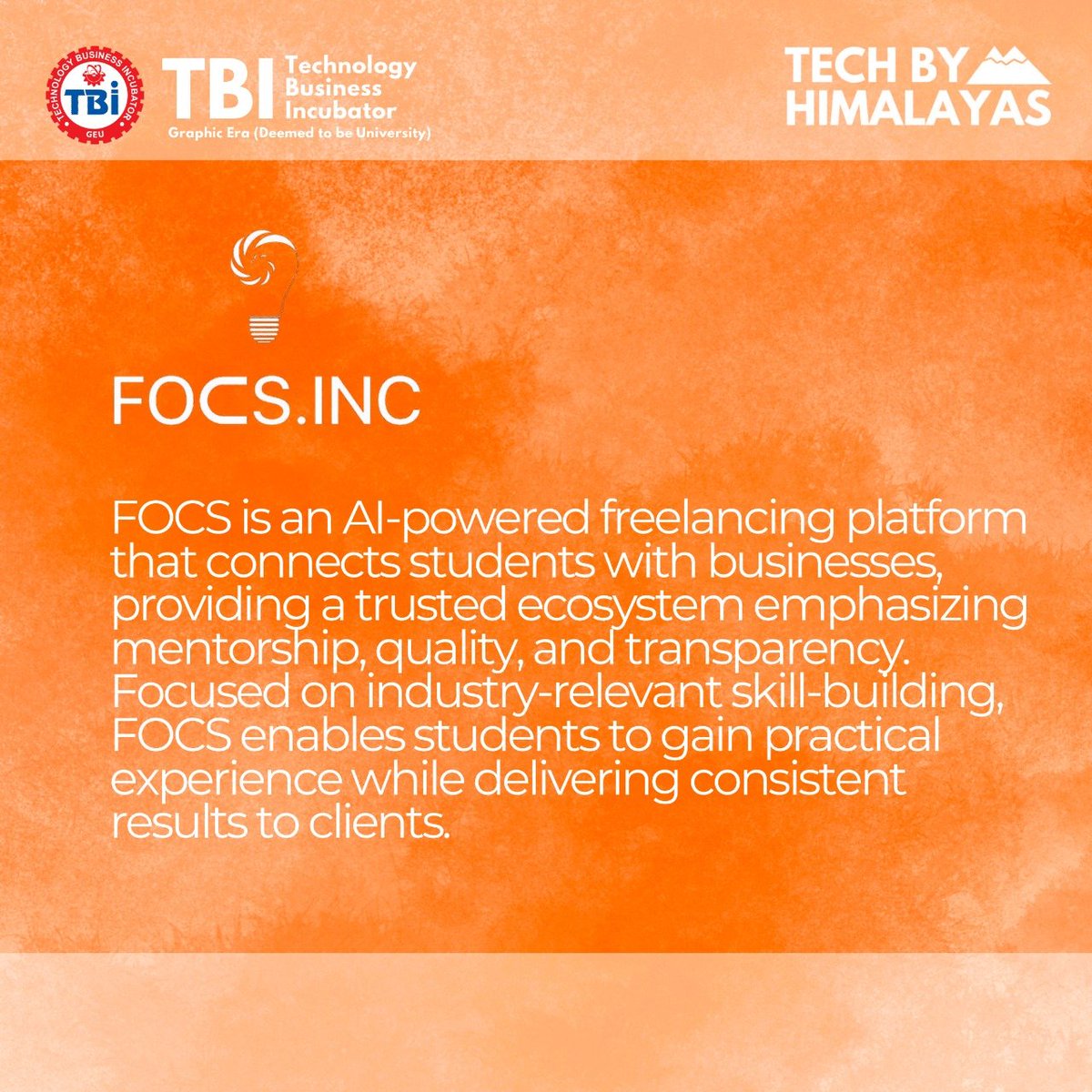 techbyhimalayas's tweet photo. @TBIGEU and @techbyhimalayas congratulate everyone on National Startup Day! We celebrate the incredible spirit of entrepreneurship and innovation in Uttarakhand. Let's take a moment to acknowledge the inspiring Startups that have been incubated and pre-incubated at TBI-GEU. https://t.co/UEmiyRmHdS