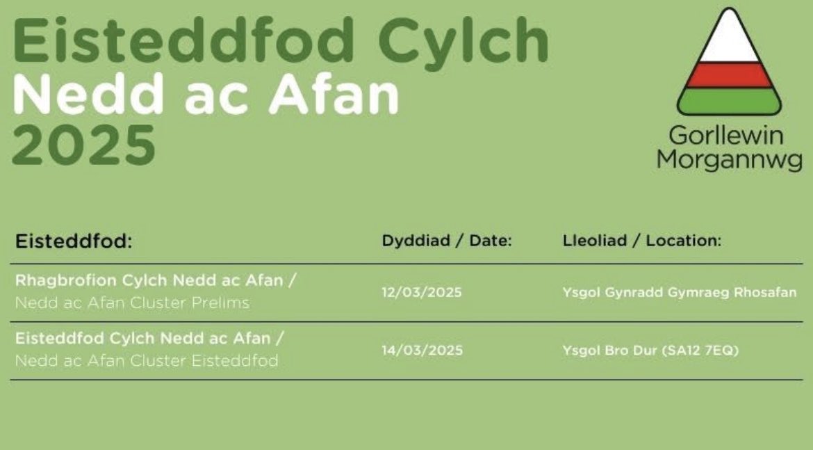 CastellneddYGG's tweet photo. Dyddiadau pwysig/Important dates https://t.co/imTUS2Lf3Q
