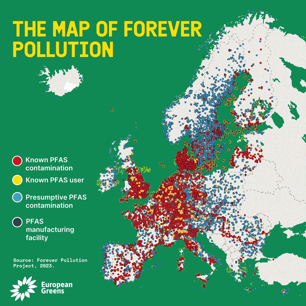 💶 It will cost 100 billion euros a year to eliminate it from our environment.

❌ We can’t continue producing more pollution that is putting our lands and access to clean water at risk.

🙅 The EU must ban PFAS now.

✍️ Sign the <a href="/GreensEFA/">Greens/EFA in the EU Parliament 🌍</a> petition

act.greens-efa.eu/pfas?source=gg…
