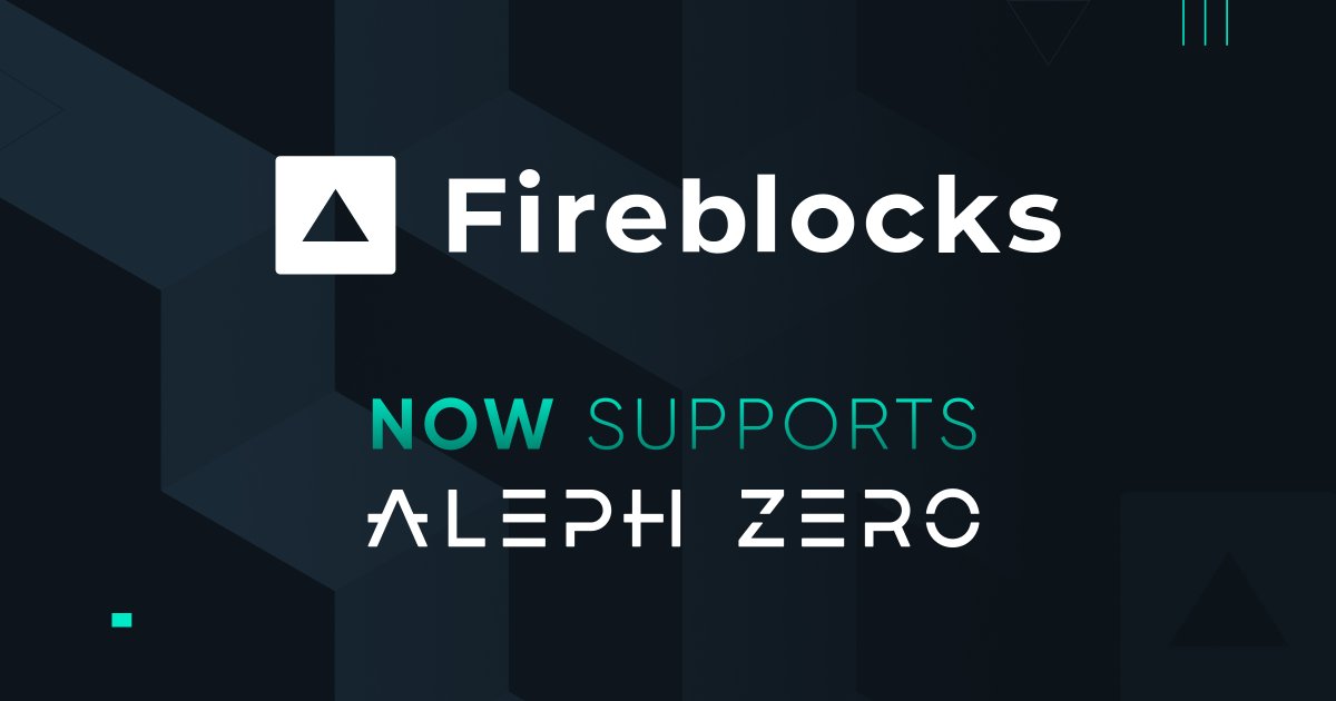 🔥🧱 <a href="/FireblocksHQ/">Fireblocks</a> Integrates <a href="/Aleph__Zero/">Aleph Zero</a>! 🚀

Fireblocks, trusted by over 2,000 institutions, now supports AZERO custody! This unlocks significant potential for institutional adoption and broader use of Aleph Zero.

Here’s why! 🧵