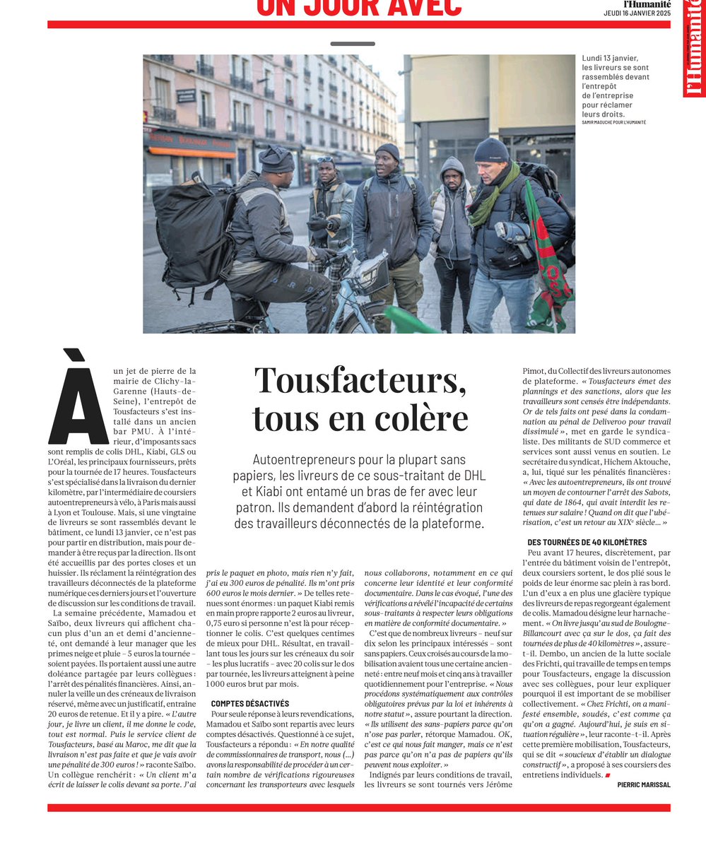 L'histoire des livreurs de Tous Facteurs
Qu'on appelle désormais "Tous FIGHTERS"