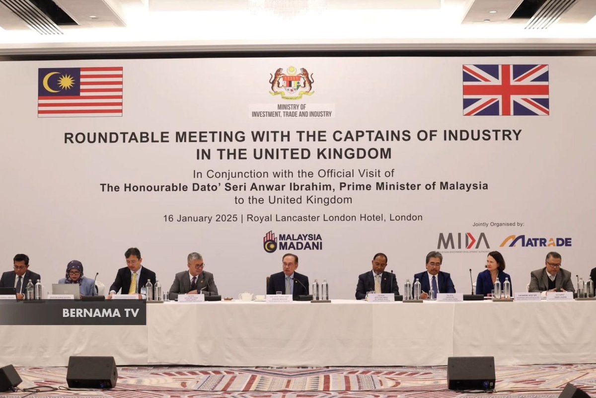 BernamaTV's tweet photo. Prime Minister Datuk Seri Anwar Ibrahim attended the Roundtable meeting with the Captains of Industry in the United Kingdom
Credit Photo : Iskandar Foto BERNAMA
#digitalbernamatv
#anwaribrahim
#roundtablemeeting
#unitedkingdom
#captainsofindustry https://t.co/YwU6Pg9snl