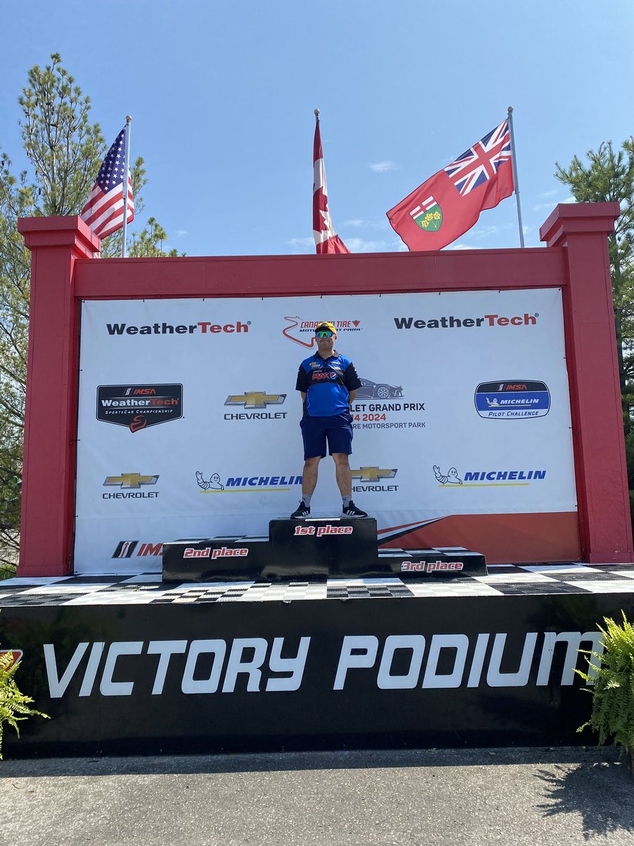 KensethFan17_20's tweet photo. Going through my camera roll. Fun fact, CTMP lets you stand on the podium while a race is ongoing. https://t.co/3NGEvl3eqd