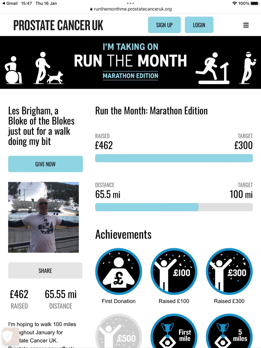 BrighamLes's tweet photo. Would anyone like to sponsor me as I raise funds for Prostate Cancer UK?

THANK YOU. https://t.co/FwVNKnnNje