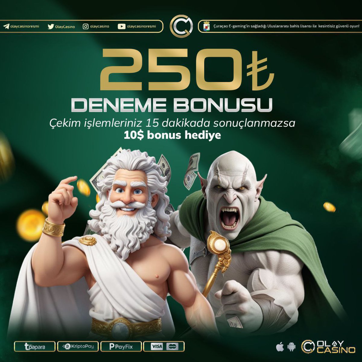 Olay_Casino's tweet photo. 📣 Olay Casino’da Büyük Fırsat!

😀250₺ deneme bonusuyla Canlı Casino ve Slot oyunlarının tadını çıkar, kazancını katla! 

➡️Bu eşsiz teklifle oyun dünyasına adım at, heyecanın zirvesine ulaş. 

➡️Hemen şimdi Olay Casino'ya katıl, bonusunu kap ve şansını dene https://t.co/SH9JRrqwBc
