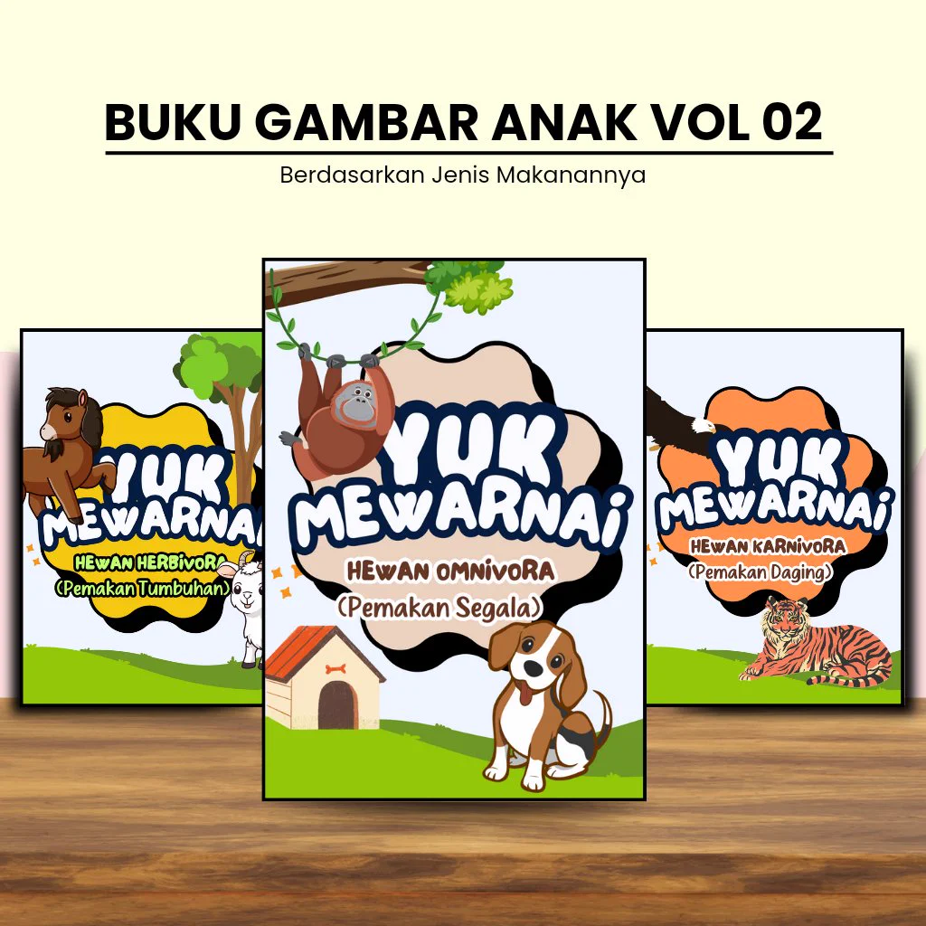 BUKU GAMBAR ANAK VOL 02
(Kelompok Hewan dari Jenis Makanannya)

✅ Terdiri dari 3 file
✅ Masing-masing 15 hal / buku gambar
✅ PDF only

IDR 18.000 💸