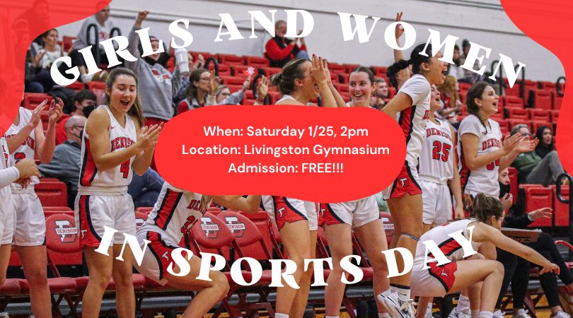 GranvilleRec (@granvillerec) on Twitter photo A great event for our girls basketball families at the <a href="/DUWBB/">Denison Women's Basketball</a> game on 1/25! Come support them and celebrate Girls and Women in Sports Day! A great event for our girls basketball families at the <a href="/DUWBB/">Denison Women's Basketball</a> game on 1/25! Come support them and celebrate Girls and Women in Sports Day!
