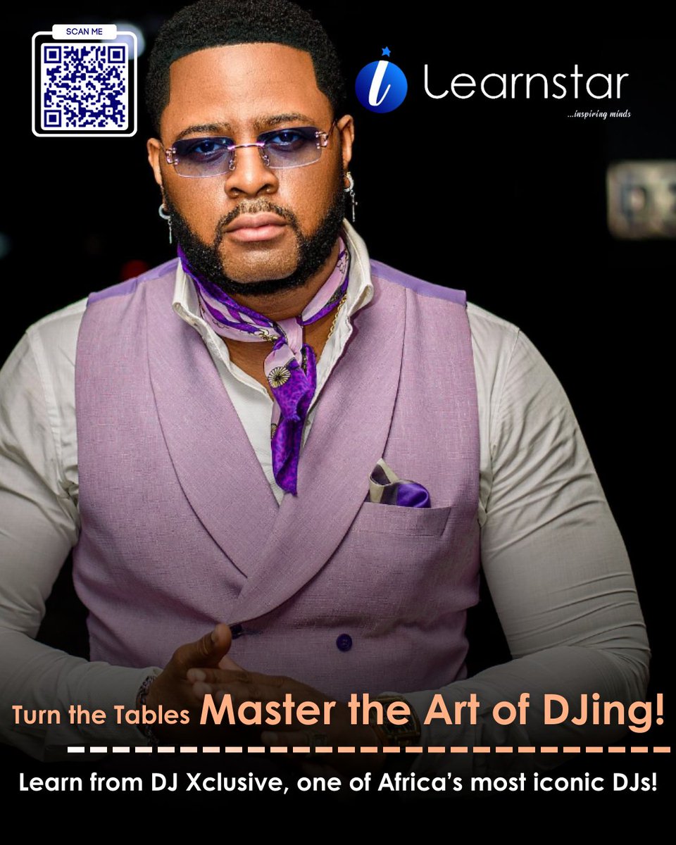 Learnstarapp's tweet photo. Dream of becoming a pro DJ? Learn from the best in Mastering the Art of DJing with #DJXclusive on @Learnstarapp This isn’t just about mixing tracks, but mastering the craft, building brand and turning your passion into a career.
#LearnWithDJXclusive #Learnstar #Learners #Nigeria https://t.co/A1XWFJIqwz