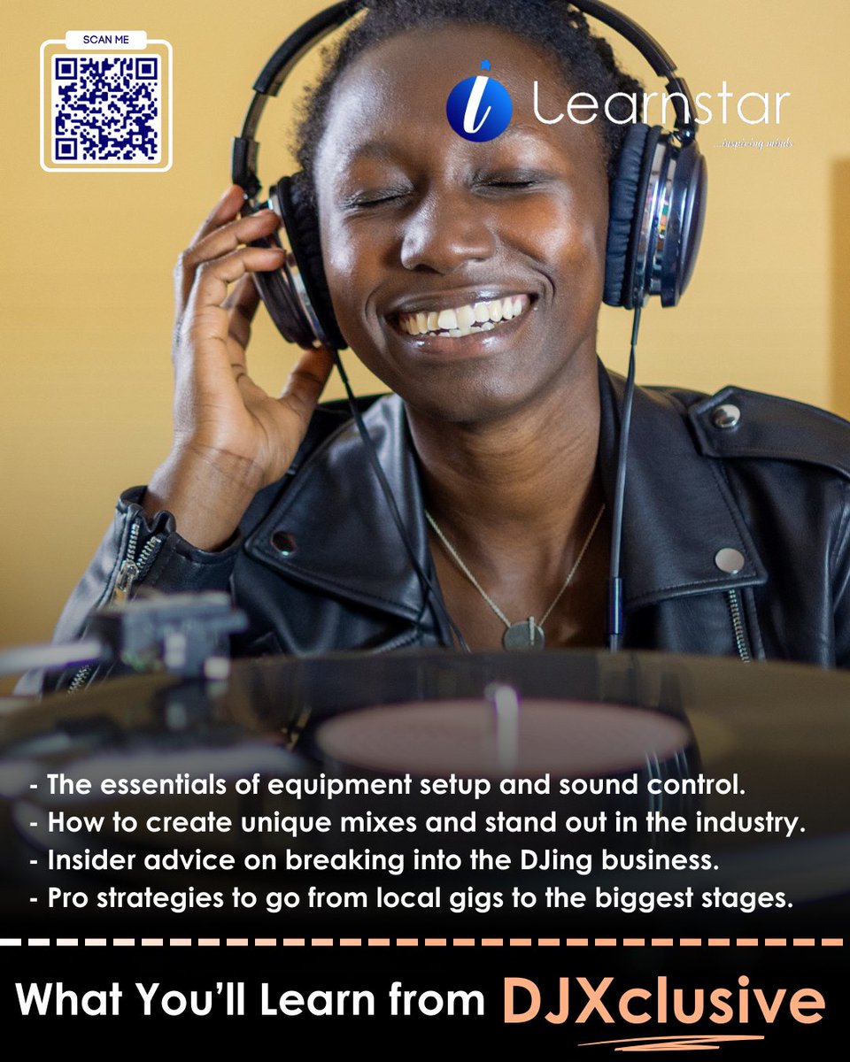 Learnstarapp's tweet photo. Dream of becoming a pro DJ? Learn from the best in Mastering the Art of DJing with #DJXclusive on @Learnstarapp This isn’t just about mixing tracks, but mastering the craft, building brand and turning your passion into a career.
#LearnWithDJXclusive #Learnstar #Learners #Nigeria https://t.co/A1XWFJIqwz