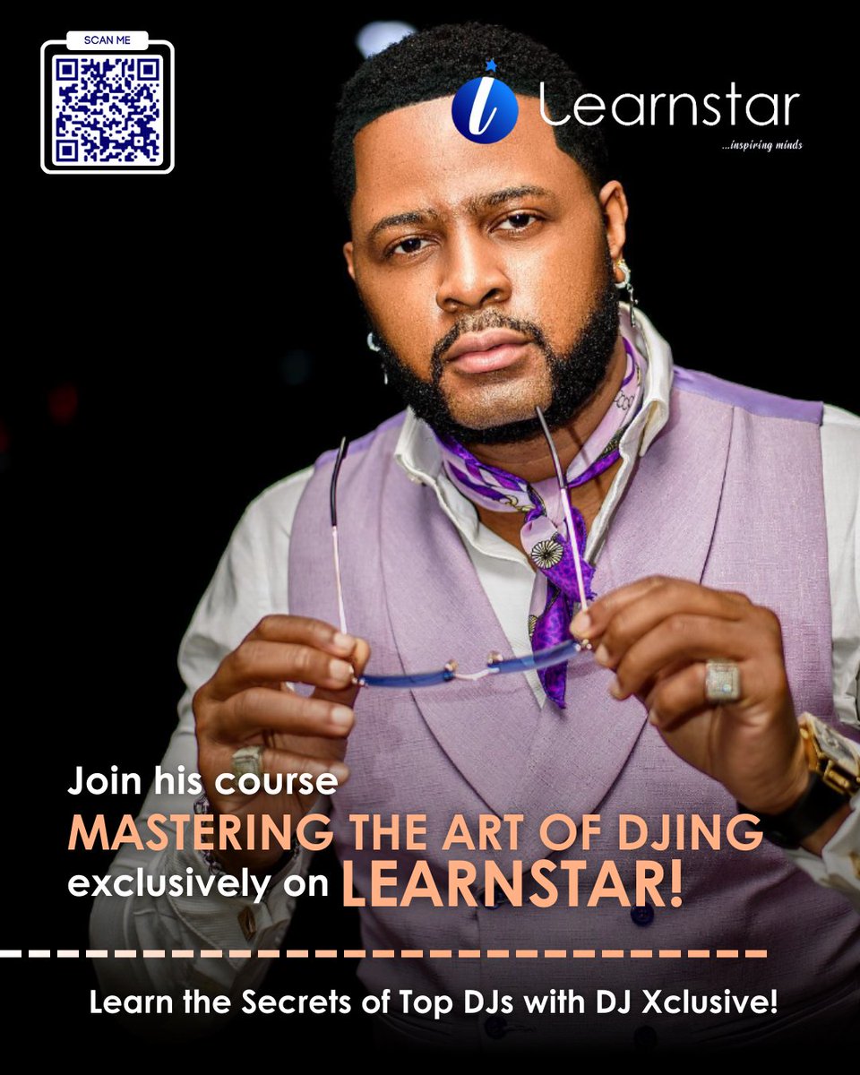 Learnstarapp's tweet photo. Dream of becoming a pro DJ? Learn from the best in Mastering the Art of DJing with #DJXclusive on @Learnstarapp This isn’t just about mixing tracks, but mastering the craft, building brand and turning your passion into a career.
#LearnWithDJXclusive #Learnstar #Learners #Nigeria https://t.co/A1XWFJIqwz