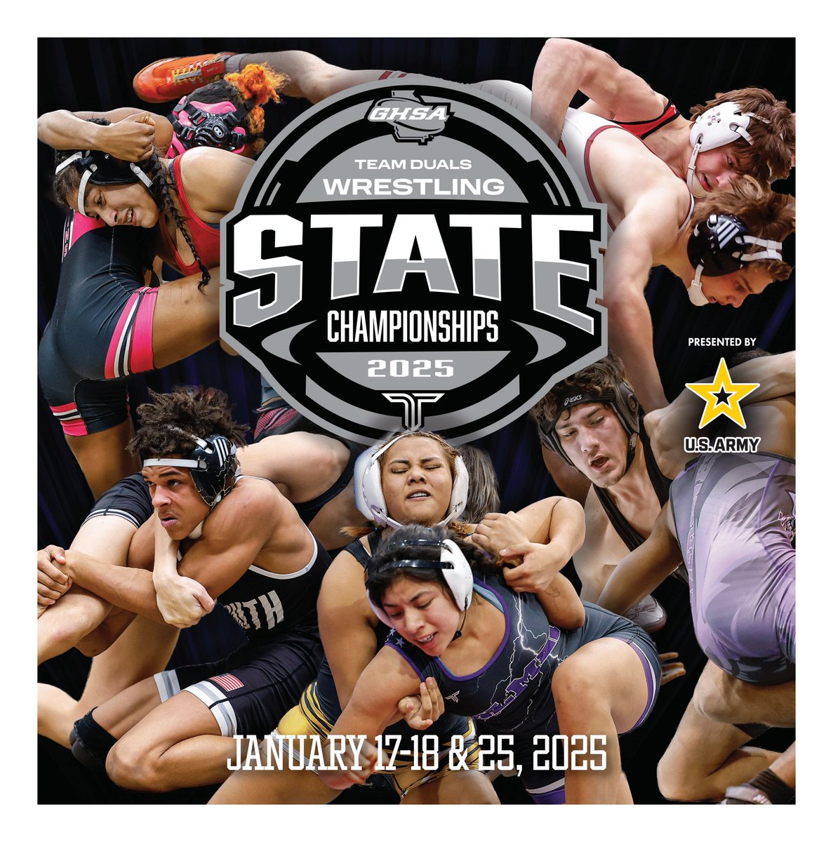 Download / View Team Dual State 🏆 <a href="/USArmy/">U.S. Army</a> digital fan guide w/ preview, schedule, past champs and interactive brackets to keep you updated on match score &amp; much more!  Produced @ScoreAtlanta. Also linked @GOFanHS tickets.  @SEWrestle <a href="/GeorgiaGrappler/">Georgia Grappler</a> bit.ly/3PHNeoY