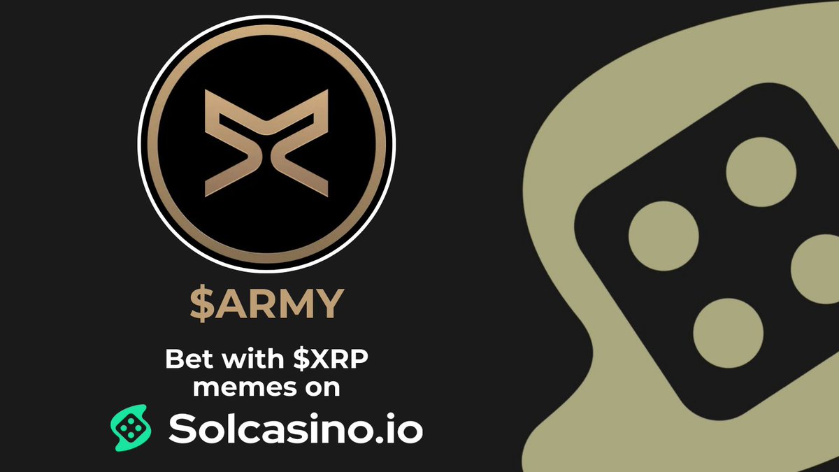 Bet &amp; Play with $XRP memecoins! 🪙

$ARMY is now available on our platform! 🪖

Giving away 100 $XRP to a random person who RTs &amp; Replies with their favorite XRP memecoin.