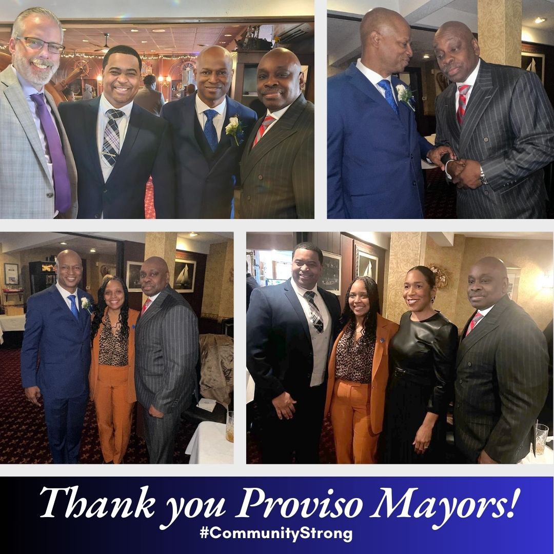 ChrisWelch_JD's tweet photo. I have to thank my local Proviso Mayors who always stand beside me 💪🏾. They made the trip to Springfield as I was sworn in for my 3rd term as Illinois Speaker of the House. It is not lost on me.  Every day, these folks help me to remember my WHY. They also help all of us make Proviso #communitystrong. #thankyou