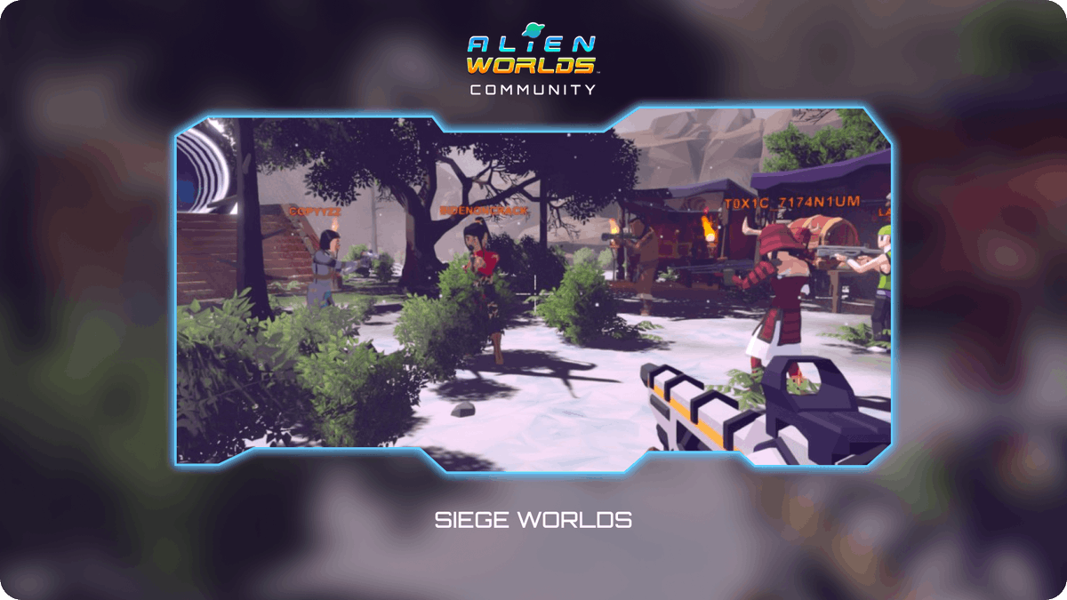 AlienWorlds's tweet photo. 𝗦𝗶𝗲𝗴𝗲 𝗪𝗼𝗿𝗹𝗱𝘀:
Launching on STEAM in Q1, Siege Worlds players will engage in high-intensity first-person shooter battles while leveraging power-ups and bonuses unlocked through Alien Worlds #NFT's. Designed by the creators of Starblind, Siege Worlds will offer a transition from comic storytelling to thrilling action, building a new way for how narrative and gameplay intertwine in the #AlienWorlds metaverse.

#PlayToEarn #Web3Gaming #GameFi #TLM