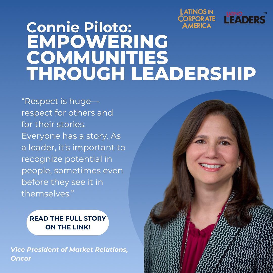 Connie Piloto, VP at Oncor, went from amplifying voices in journalism to empowering communities through energy. “Leaders see potential in others, often before they see it themselves,” she says.
🔗 Read more: issuu.com/.../latino_lea…

#LatinaLeaders #WomenInLeadership #Oncor