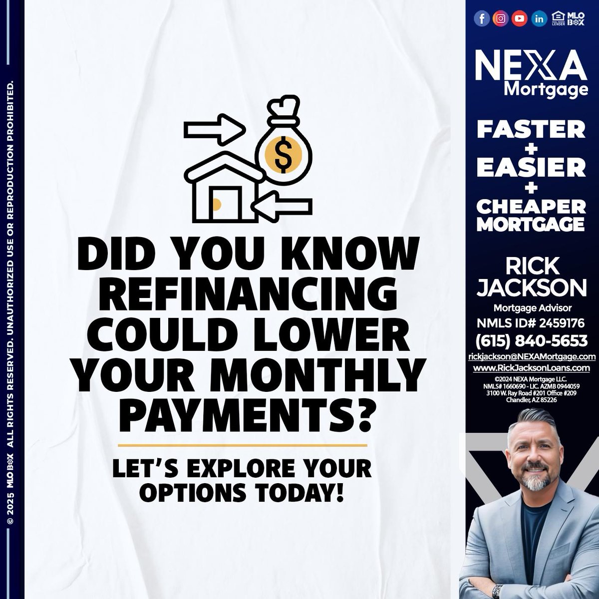 rickatnexa's tweet photo. Why pay more when you can pay less? 😏💸 Give your wallet a break and refinance that mortgage! Ready to see your savings soar? Dial me up at 615-840-5653 and let's make it rain... savings, that is. 📞 #RefinanceAndChill #MoneyMoves https://t.co/zTHDU8kuAg