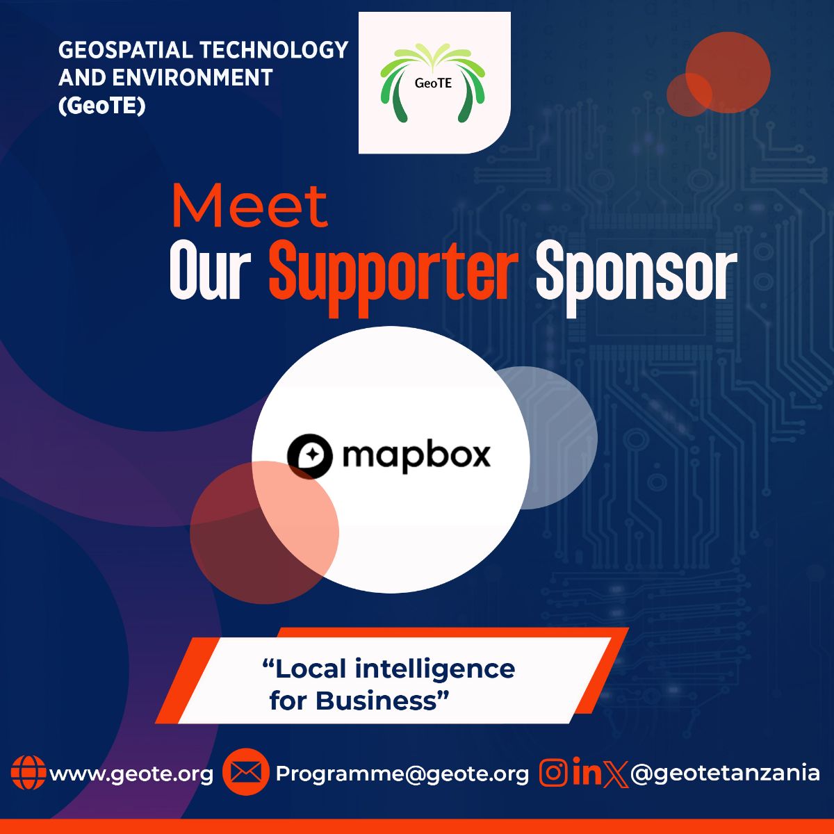 We’re excited to welcome <a href="/Mapbox/">Mapbox</a> for the coming field practical training 2025 ! 

Do you want to learn more? Please visit our website geote.org or email us via programme@geote.org 

#FPT2025 " MAP, INNOVATE, IMPACT"

🥂🌏🗺️

<a href="/youthmappers/">YouthMappers</a> <a href="/TomTom/">TomTom</a> <a href="/OMDTZ/">OpenMap Development Tanzania</a> <a href="/SokoineU/">Sokoine University of Agriculture (SUA)</a>