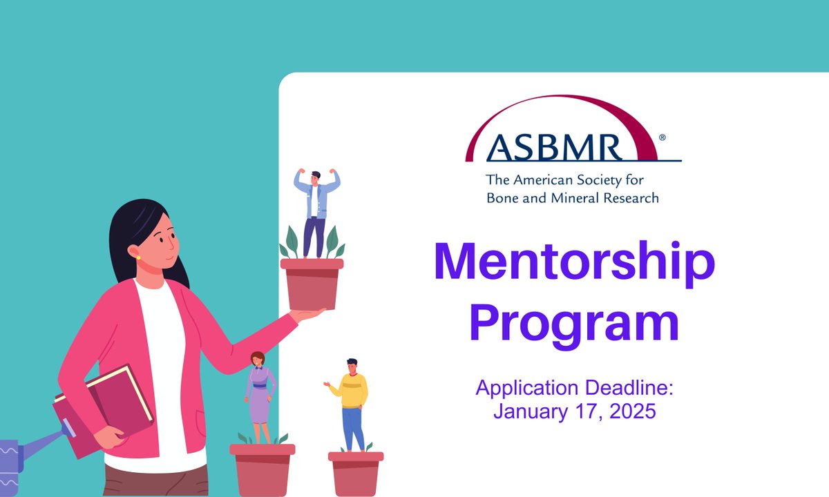 Tomorrow is the last day to apply to the 2025 ASBMR Mentorship Program! This program is seeking mentees to focus on personalized objectives such as securing a postdoc position, or applying for a prestigious grant or award. 

Apply here: ow.ly/UC4750UEsKT