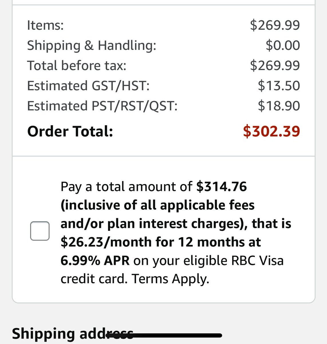 MoIqbal86's tweet photo. @Lbabinz Amazon is showing gst/hst https://t.co/Vn3n4kaQWc