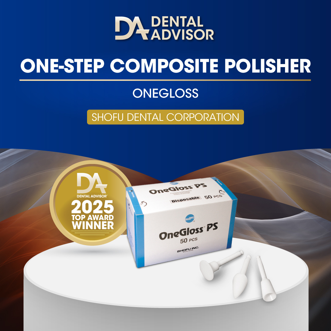 dentaladvisor's tweet image. Here's to OneGloss from @ShofuUSA Dental for winning the 2025 Top One-Step Composite Polisher Award!

Read more: hubs.li/Q031hB9m0

#SHOFU #DentalAdvisorAwards2025 #DentalInnovations #BestInDentistry #DentalExcellence #Dental #Dentist #DentalHygienist #OralCare #Teeth