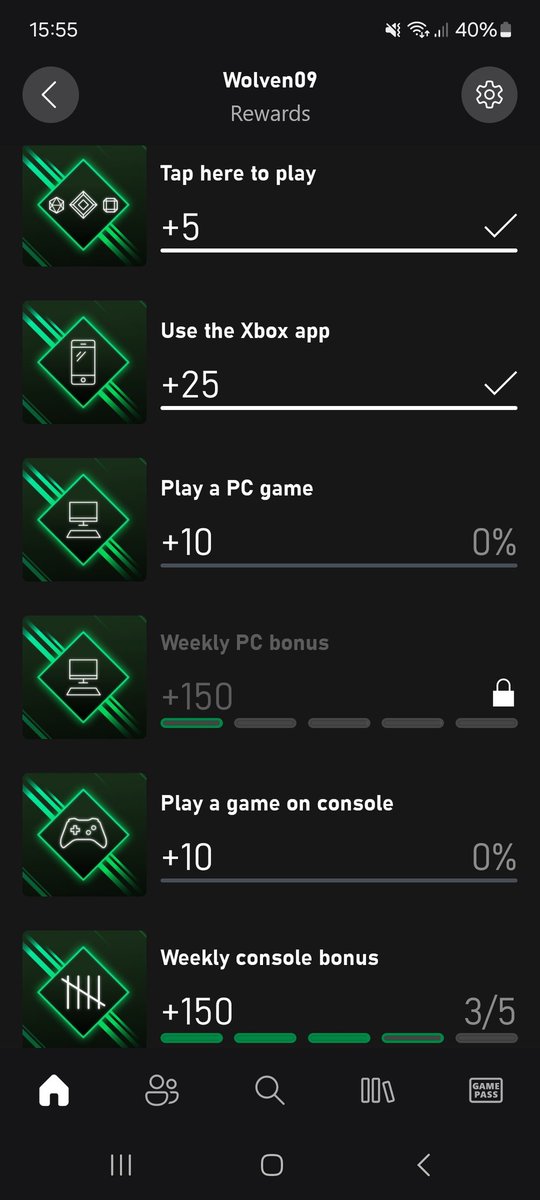 GamerWolven09's tweet photo. Rewards on Xbox recently updated, now you can earn a bonus for playing a PC game everyday for 5 days, as well as the new multiplier and extra points for completing the monthly packs.

Earn more rewards for playing your favourite @xboxgamepass games https://t.co/LTYMkQ8Ymh