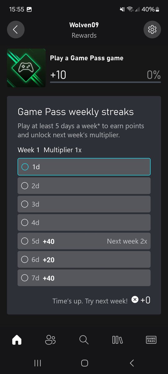 GamerWolven09's tweet photo. Rewards on Xbox recently updated, now you can earn a bonus for playing a PC game everyday for 5 days, as well as the new multiplier and extra points for completing the monthly packs.

Earn more rewards for playing your favourite @xboxgamepass games https://t.co/LTYMkQ8Ymh