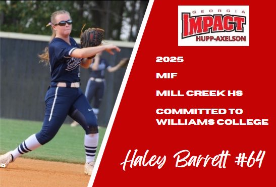 2025 season is coming fast and we are ready for it. We are VERY excited about some new additions to the team!

First up is dynamic infielder Haley Barrett! Welcome <a href="/barretthaley64/">Haley Barrett #64</a> !

<a href="/Impact_Hupp/">Georgia Impact Hupp-Axelson</a>