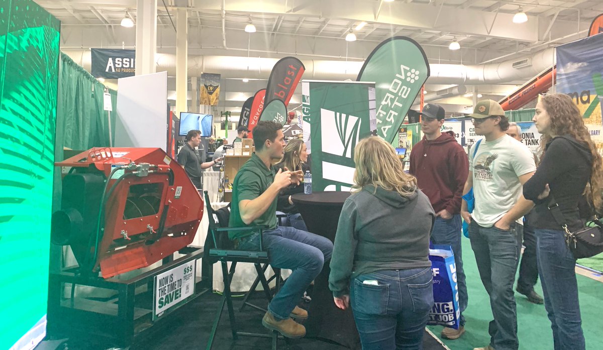AgGrowthIntl's tweet photo. It’s the final day of the Western Canadian Crop Production Show, and we’ve had a great time meeting and chatting with you all.  Don't miss out - stop by our booth to talk about your grain handling, storage and conditioning needs!  @WCCPS_SK, @travisfrey19 

#WCCPS25 #AgX https://t.co/WVw4sDQjv5