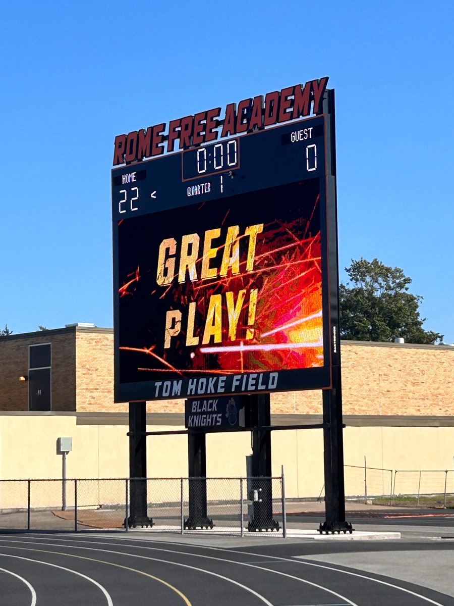 Thank you to <a href="/RomeFreeAcademy/">Rome Free</a>  for partnering with us on this project! Your Daktronics videoboard looks awesome. Good luck this season!
<a href="/RFASports/">RFA Athletics</a>  
<a href="/Daktronics/">Daktronics</a>