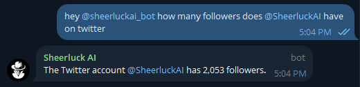 Natural Conversations V2 with Sheerluck are now live on both Telegram and Discord! Supporting both group and private chats!

In group chats tag the bot, or reply to it if you are already having a conversation.