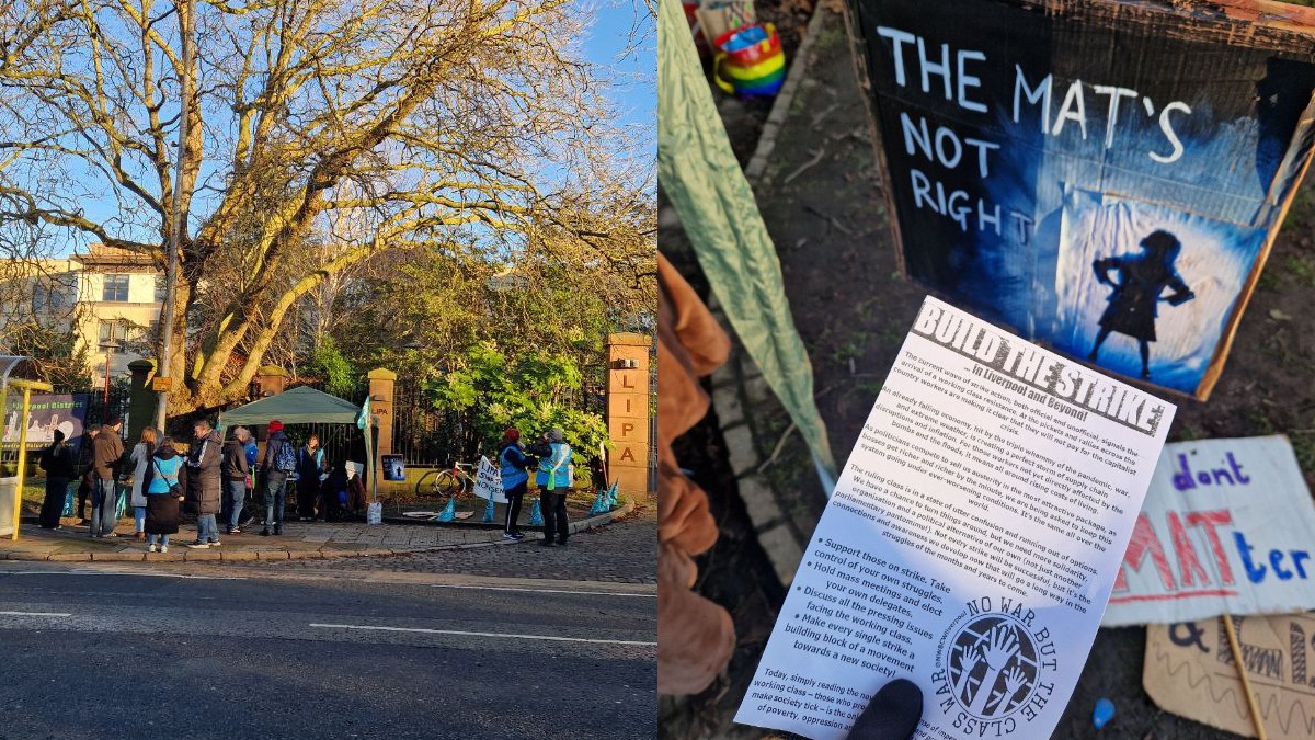 This week we've been at the LIPA Sixth Form pickets, where workers are striking over health and safety concerns and financial transparency. Across all sectors, financialisation and corner-cutting spells disaster for the working class. The capitalists cut, the workers bleed!