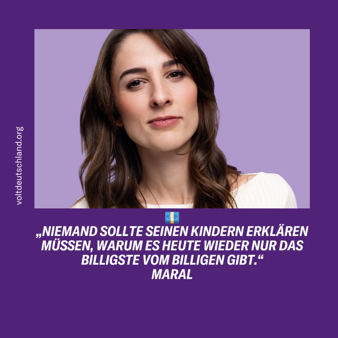 Volt macht das Leben bezahlbarer: 🌍🍞 Keine MwSt. auf Grundnahrungsmittel, Grundeinkommen, günstiger Verkehr, niedrigere Stromsteuer &amp; mehr sozialer Wohnungsbau! 🏡 Für ein gerechtes Deutschland! 💜 #VoltDeutschland #MARAL #btw25