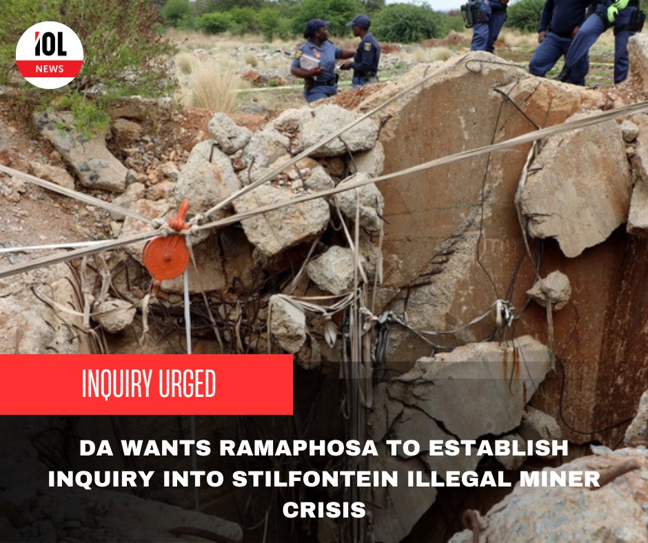 IOL's tweet photo. The Democratic Alliance (DA) has delivered a letter to President Cyril Ramaphosa, urging him to set up a commission of Inquiry into the ongoing disaster at the Buffelsfontein Mine at Stilfontein in the North West province.
#news #politics #DA #president #stillfontein #northwest 

Read on
https://t.co/ZDxqF1Jowt