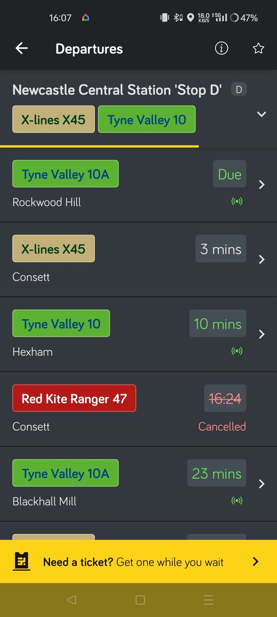 Stevoc19's tweet photo. @gonortheast  Dare I ask where the 16:11 X45 from central station to Consett is?? https://t.co/IDgomBRjfN
