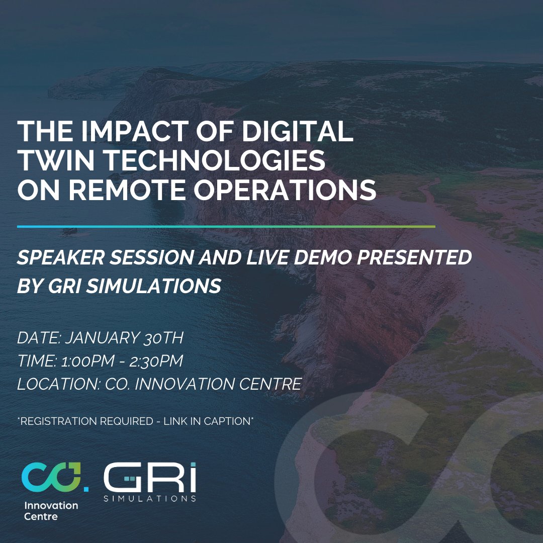 COIC_NL's tweet photo. Join us for our first remote operations speaker session of 2025, presented by GRi Simulations Inc.

Explore the transformative power of digital twin technologies in remote operations on January 30th. https://t.co/edWEjqALHo