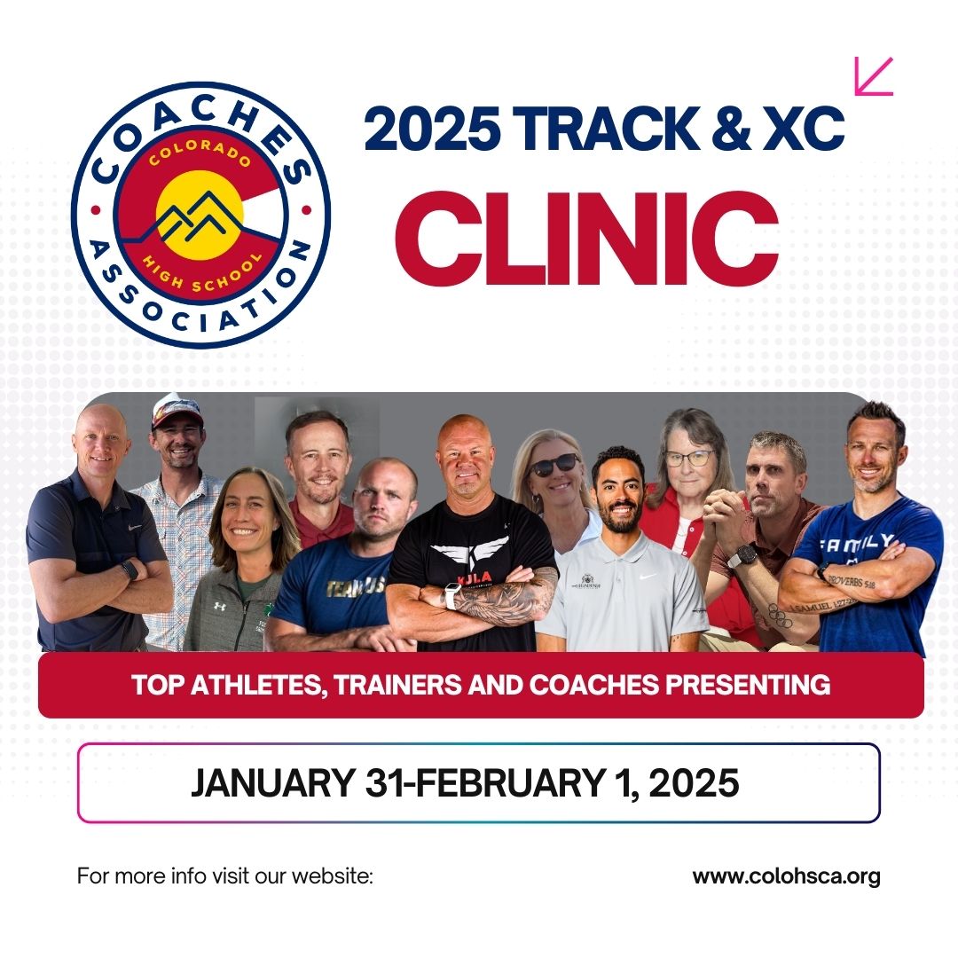 Colorado HS Coaches (@chsca) on Twitter photo Coming January 31-February 1~ Don't miss this outstanding lineup of speakers at our TRACK & XC CLINIC. TOP COACHES and TRAINERS, with premier experience will share at the CHSCA CLINIC. Bring your whole staff~ colohsca.org <a href="/CHSAANow/">CHSAANow</a> <a href="/ColoradoTrackXC/">MileSplit Colorado</a> <a href="/CoPreps/">Colorado Prep Report</a> Coming January 31-February 1~ Don't miss this outstanding lineup of speakers at our TRACK & XC CLINIC. TOP COACHES and TRAINERS, with premier experience will share at the CHSCA CLINIC. Bring your whole staff~ colohsca.org <a href="/CHSAANow/">CHSAANow</a> <a href="/ColoradoTrackXC/">MileSplit Colorado</a> <a href="/CoPreps/">Colorado Prep Report</a>