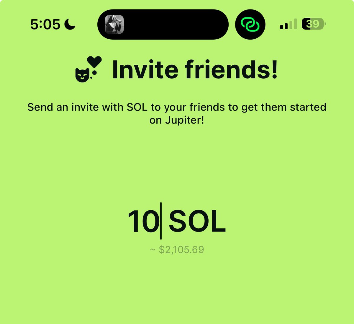 Been giving away free 20$ - 50$ invite codes on <a href="/jup_mobile/">Jupiter Mobile</a> but this time around I want to do my biggest code giveaway

Giving away 10 $Sol ( 2105$ ) for free to just two lucky followers

Follow, Like ,Retweet &amp; Tag 4 friends

Winners will get a dm to avoid bots stealing the code