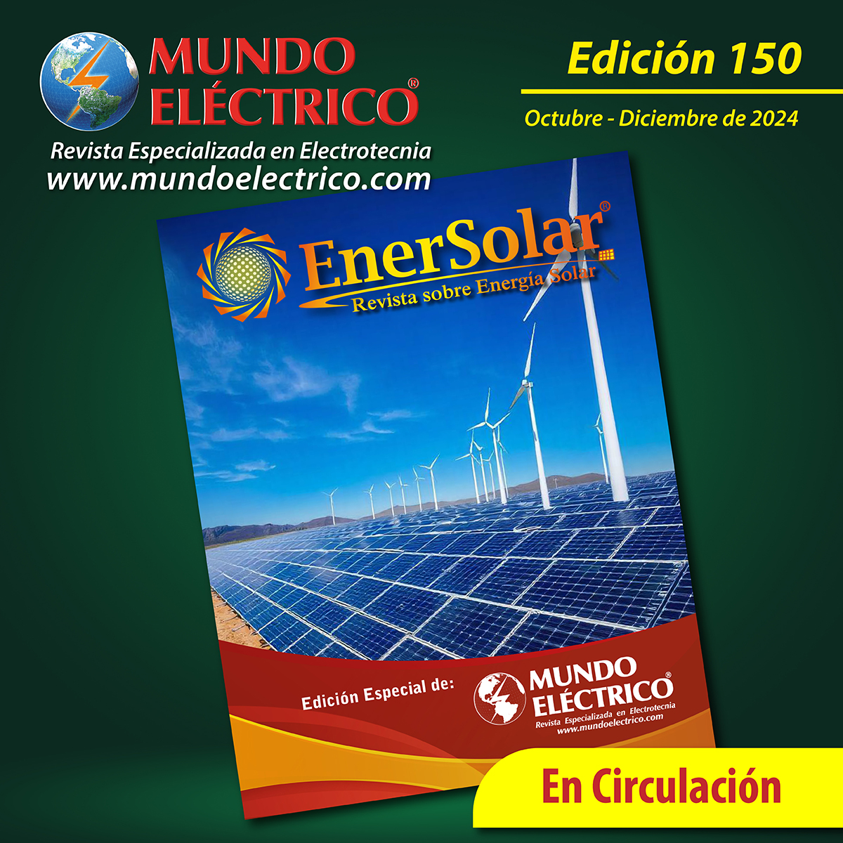 MElectrico's tweet photo. 🗞️ #Revista | Ya está disponible el nuevo número de la Revista Mundo eléctrico edición Especial 👷‍♀️👷" ⚡🍃Enersolar ☀⚡ 📲 Puedes consultar 🔎 su versión digital a través del siguiente enlace 👇⚡ https://t.co/4QnzYsmhvt #mundoelectrico⚡⚡ #mercadoenergetico #noticias #colombia https://t.co/8GdTcRBNx7
