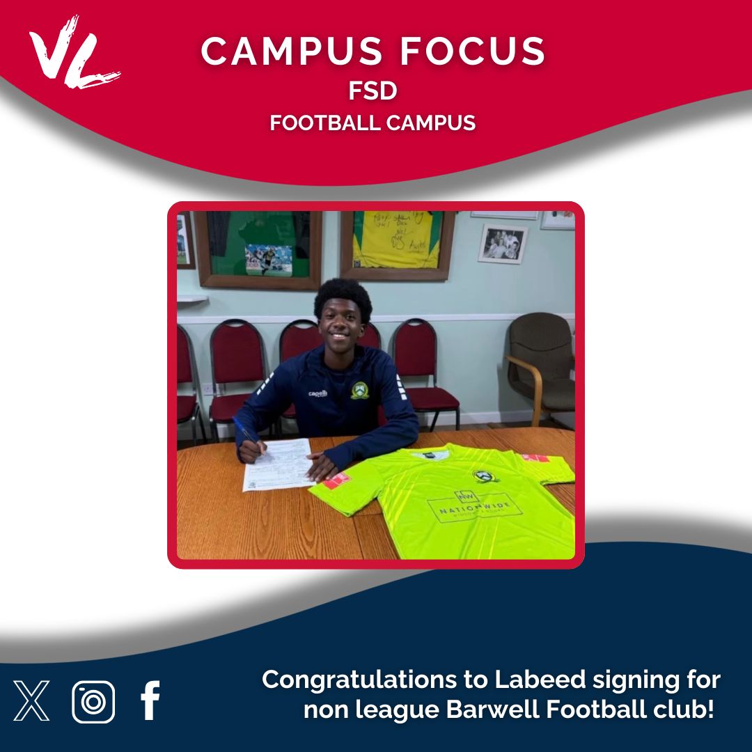 vlukeducation's tweet photo. BTEC learner, Labeed, from our VLUK @FSD_Academy campus, has recently signed for Barwell Football Club who play in 3rd tier of the non-league football pyramid. Labeed made his debut against Sporting Khalsa FC last October. Congratulations! #btecprogramme #opportunities https://t.co/3LDI6y8a0P